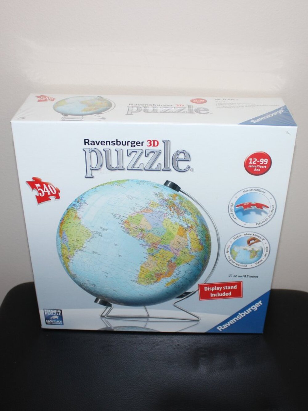 3/$118❤️Ravensburger 3D Puzzle THE EARTH World Globe 540pc puzzle +Display Stand